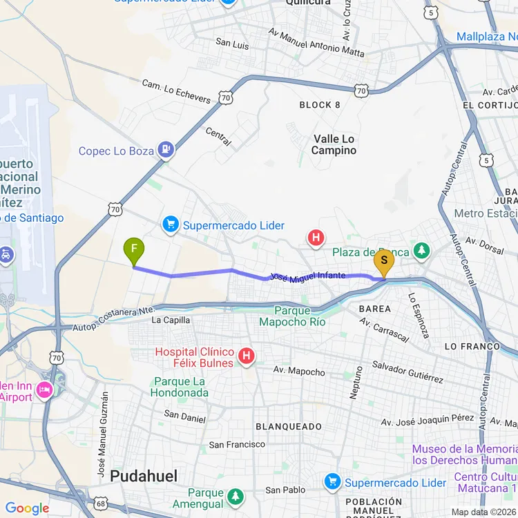 Mapa de Avenida José Miguel Infante