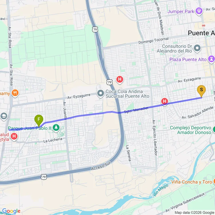 Mapa de Avenida Sargento Menadier