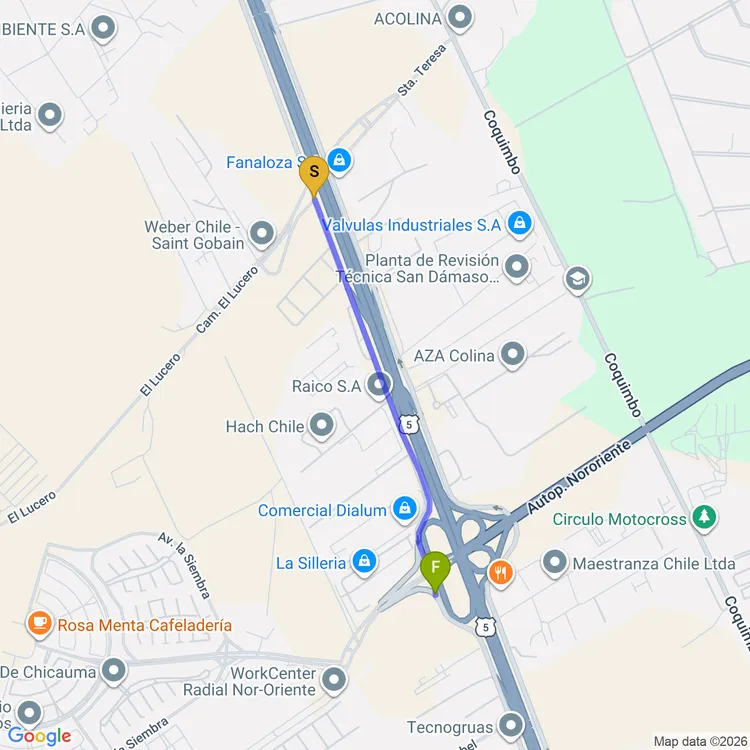 Mapa de Ciclovía Frei Montalva
