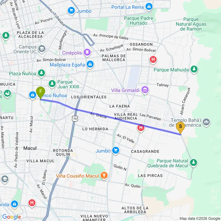 Mapa de Ciclovia Grecia