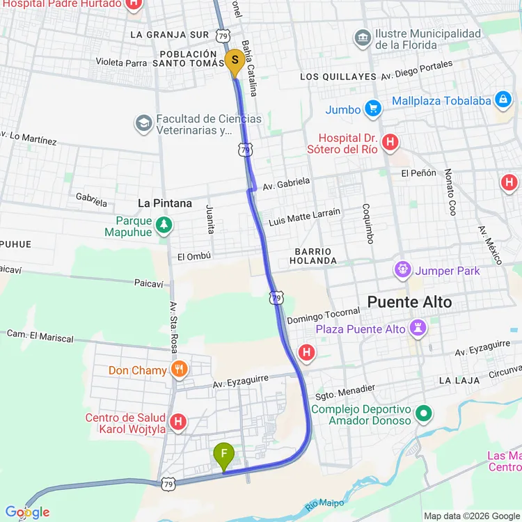 Mapa de Ciclovìa La Serena
