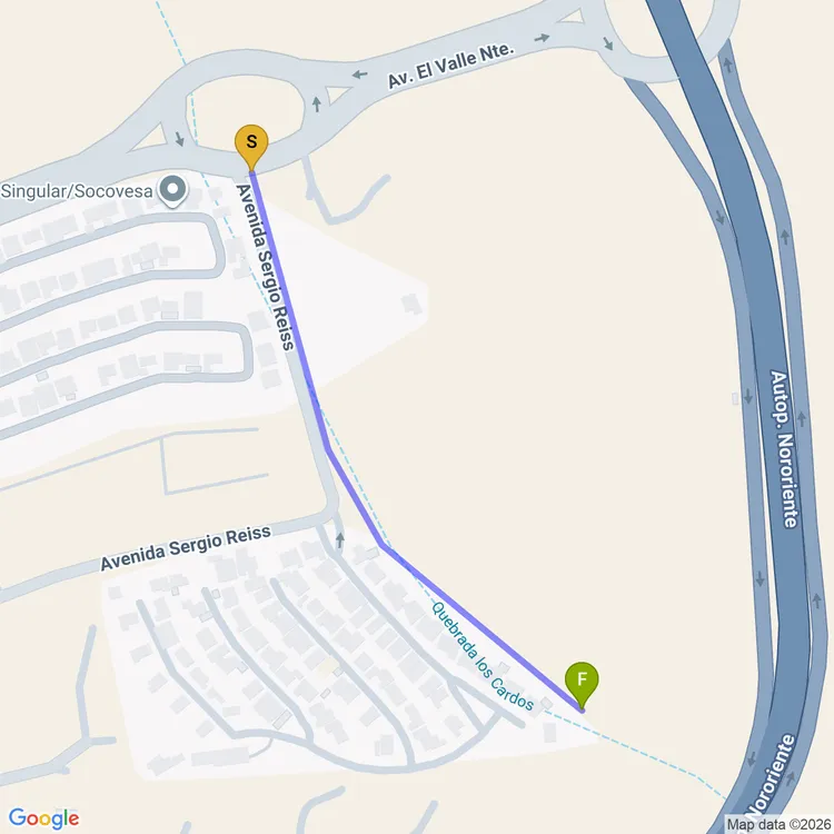 Mapa de Ciclovia Reiss