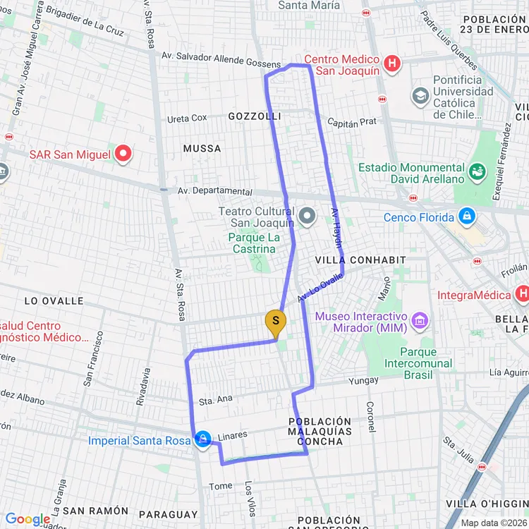 Mapa de Circuito Parque Esteban Gumucio