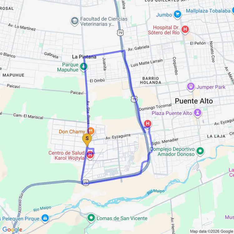 Mapa de Circuito Parque Nocedal