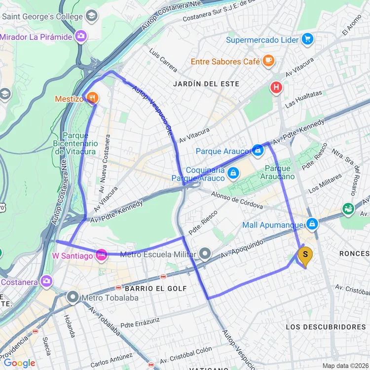 Mapa de Circuito Plaza Combate de La Concepción