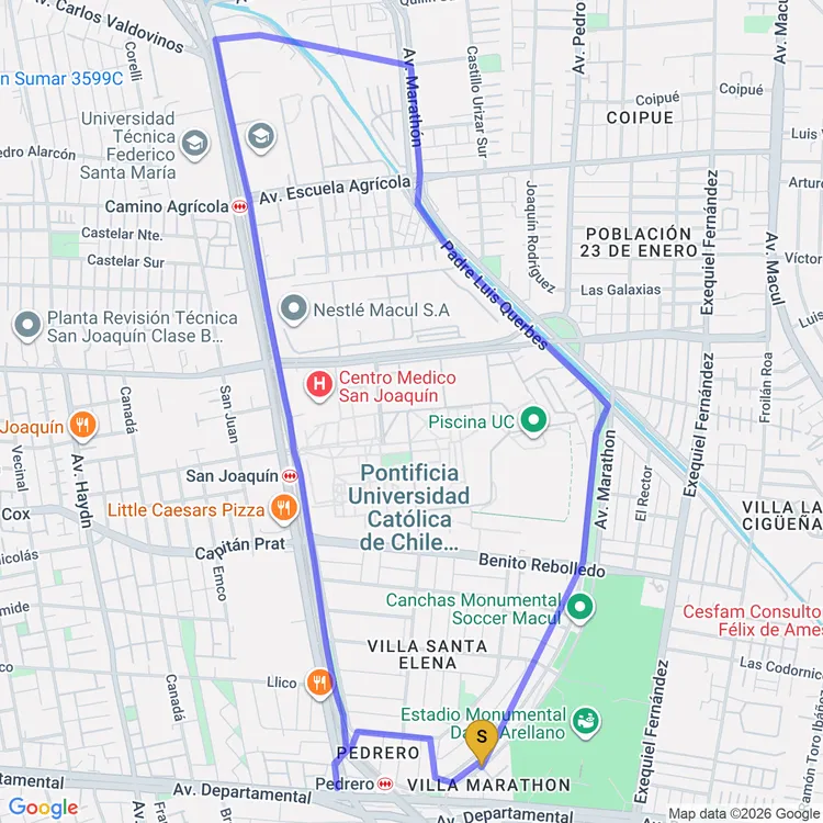Mapa de Circuito Plaza Doctor Pedro Flores Zepeda