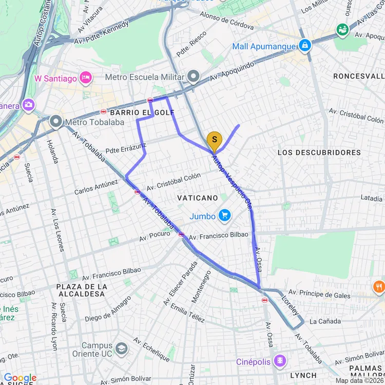 Mapa de Circuito Plaza Gertrudis Echeñique