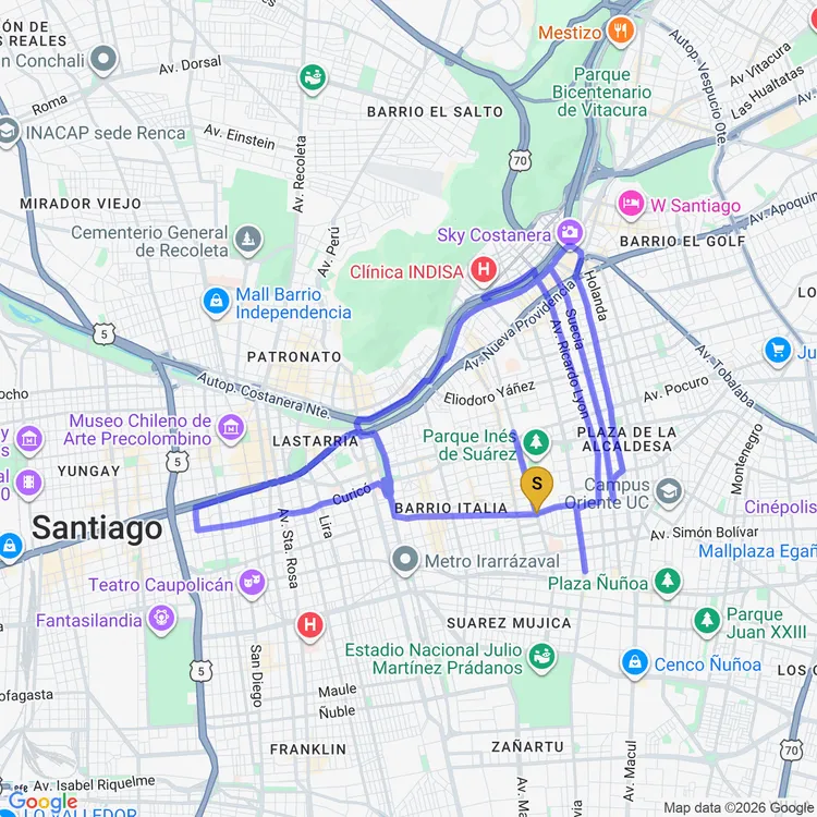 Mapa de Circuito Ricardo Lyon