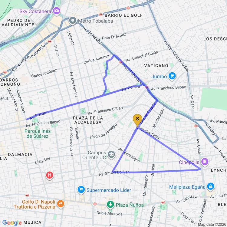 Mapa de Circuito Simon Bolivar