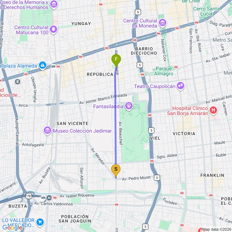 Mapa de Club Hípico