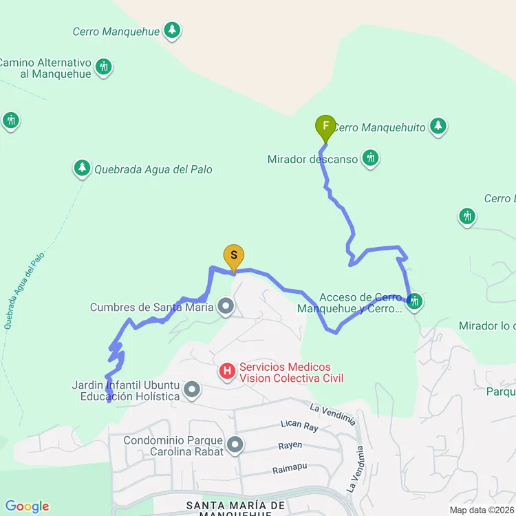 Mapa de De Plaza Alberto Larraguibel a Plaza de la Sustentabilidad