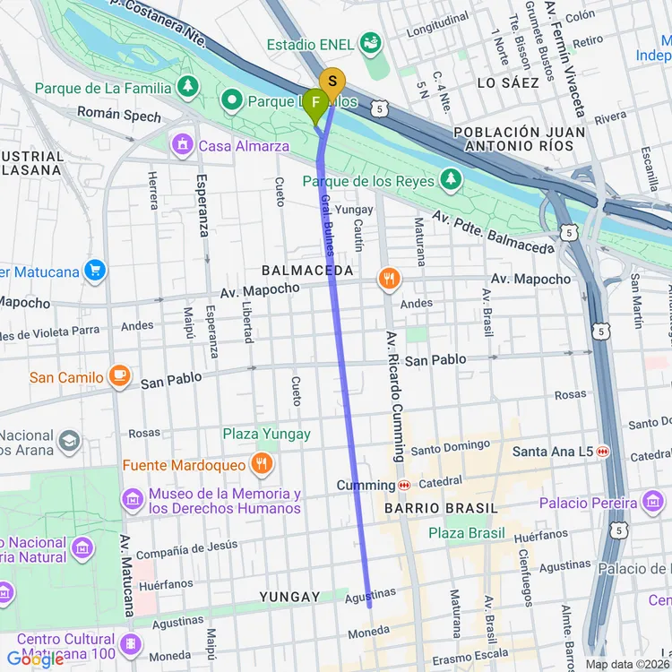 Mapa de General Bulnes