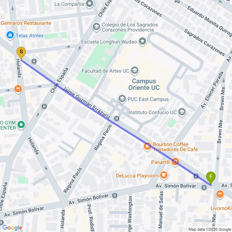Mapa de Pista Recreativa Jaime Guzmán