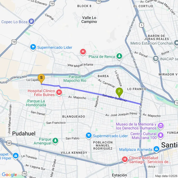 Mapa de Salvador Gutiérrez