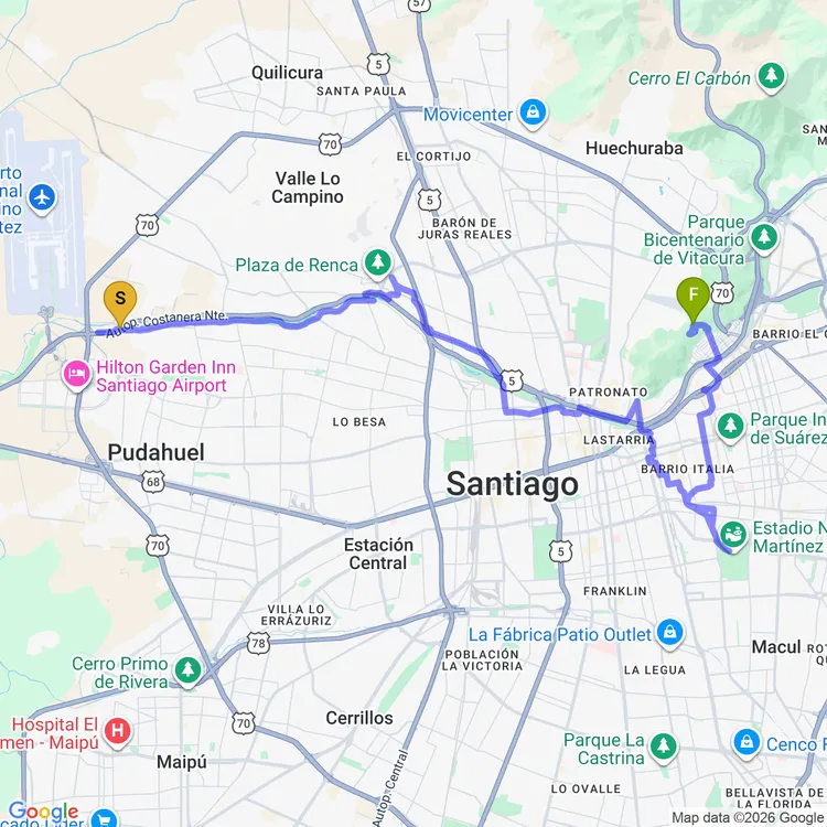 Mapa de San Cristóbal por Pío Nono