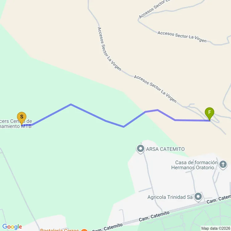 Mapa de Sendero Catemito