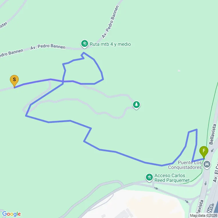 Mapa de Sendero Ciclista 4 ½