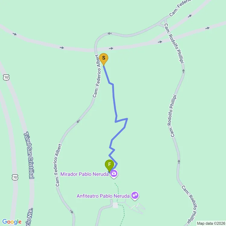 Mapa de Sendero Ciclista El Zorzal