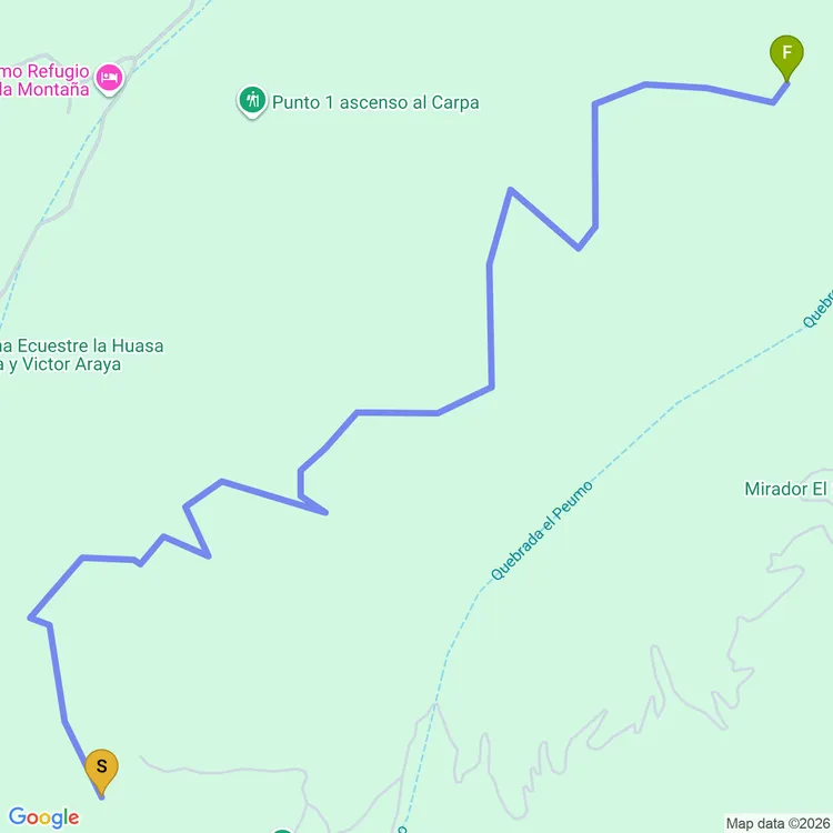 Mapa de Sendero Lomo Vetado