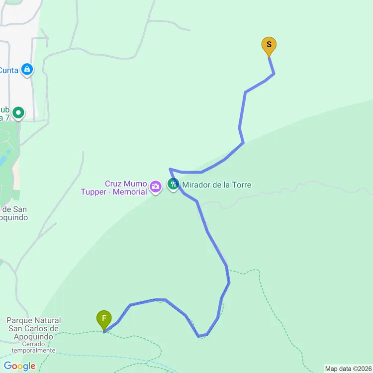 Mapa de Sendero MTB Bebedero