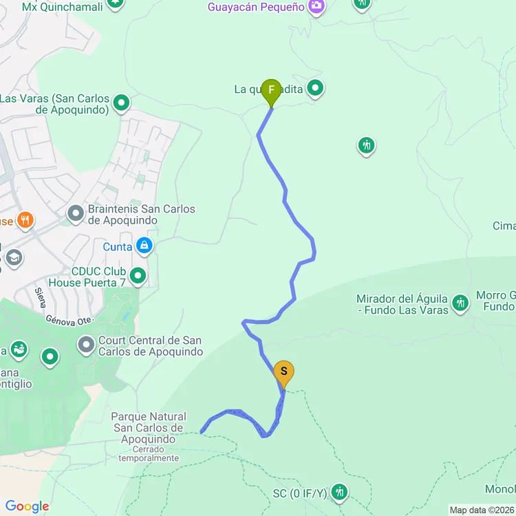 Mapa de Sendero Sendero Mtb Bebedero